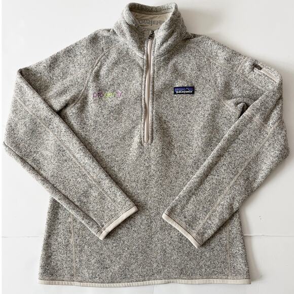Patagonia Better Sweater Women S Heather Gray Fleece 1/4 Zip Outdoor Logo - Picture 1 of 11